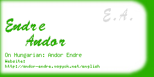 endre andor business card